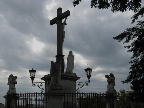 Crucifix at the former Vatican in Avignon France